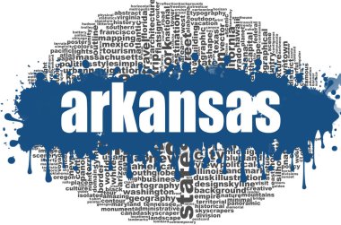 Arkansas kelime bulutu tasarım