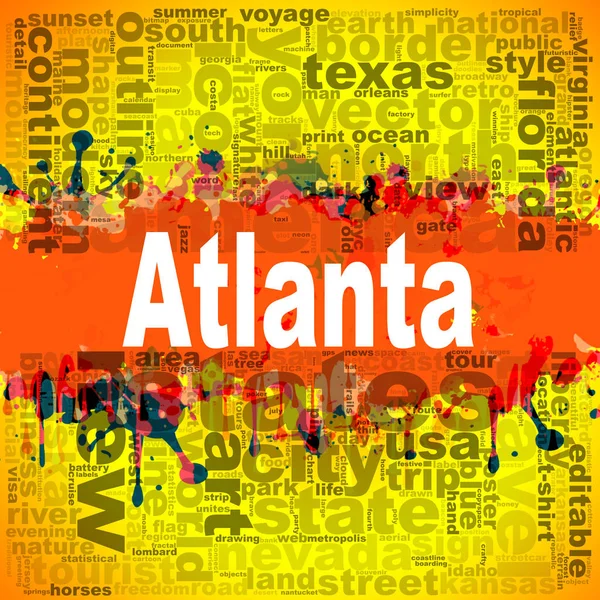 Atlanta slovo cloud design — Stock fotografie