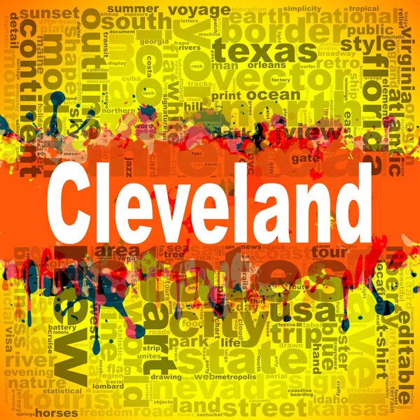 Cleveland-Wort-Wolke-design — Stockfoto