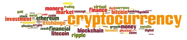 Cryptocurrency word cloud — Stock Photo, Image