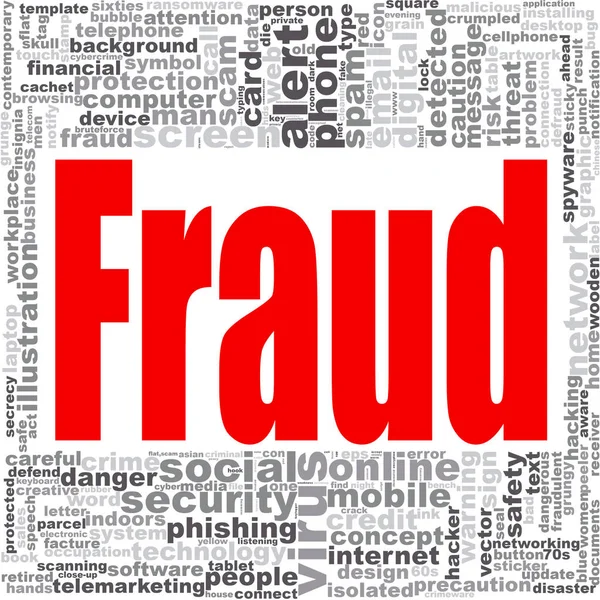 Fraude word cloud — Stockfoto