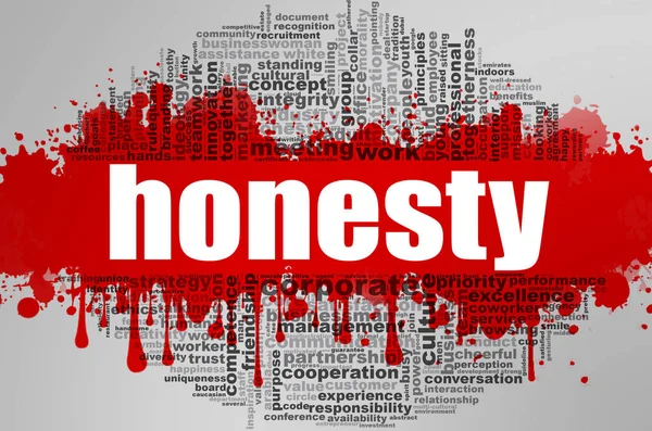 Nuvem de palavra honestidade — Fotografia de Stock