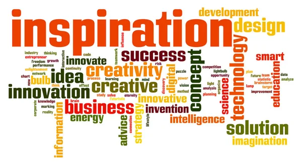 Inspiratie word cloud — Stockfoto