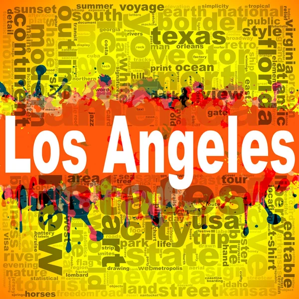 Los Angeles-Wort-Wolke-design — Stockfoto