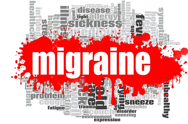 Migraine word cloud ontwerp — Stockfoto