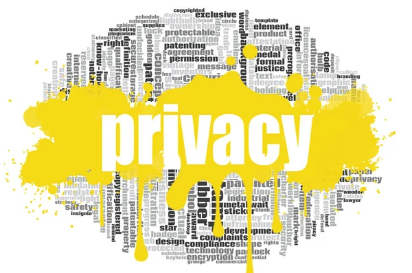 Chmura prywatności słowa — Zdjęcie stockowe