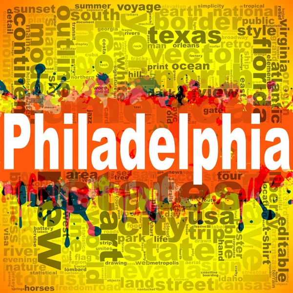 Philadelphia-Wort-Wolke-design — Stockfoto