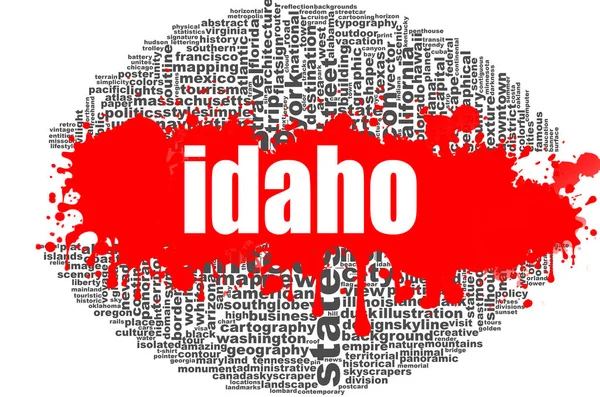 Idaho palabra nube diseño —  Fotos de Stock