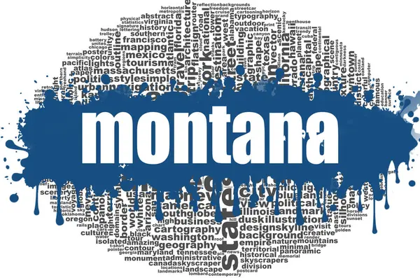 Montana word cloud design — Stockfoto