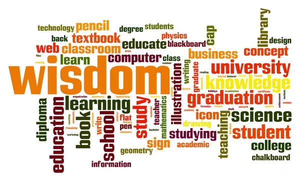 Wisdom word cloud — Stock Photo, Image