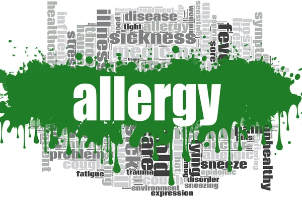 Alergia design nuvem palavra — Fotografia de Stock
