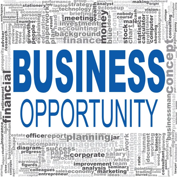 Oportunidad de negocio palabra nube — Foto de Stock