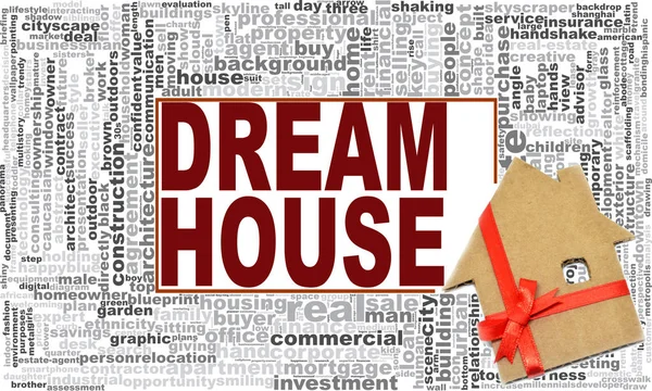 Dream house word cloud — Stockfoto