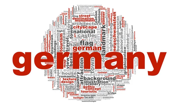 Niemcy chmura słowa — Zdjęcie stockowe