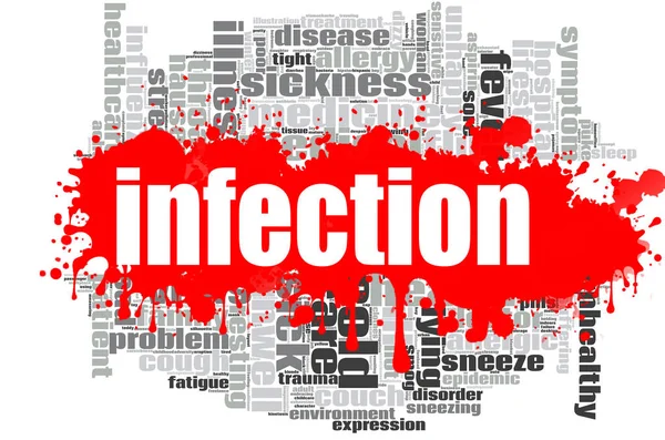 Infectie word cloud ontwerp — Stockfoto
