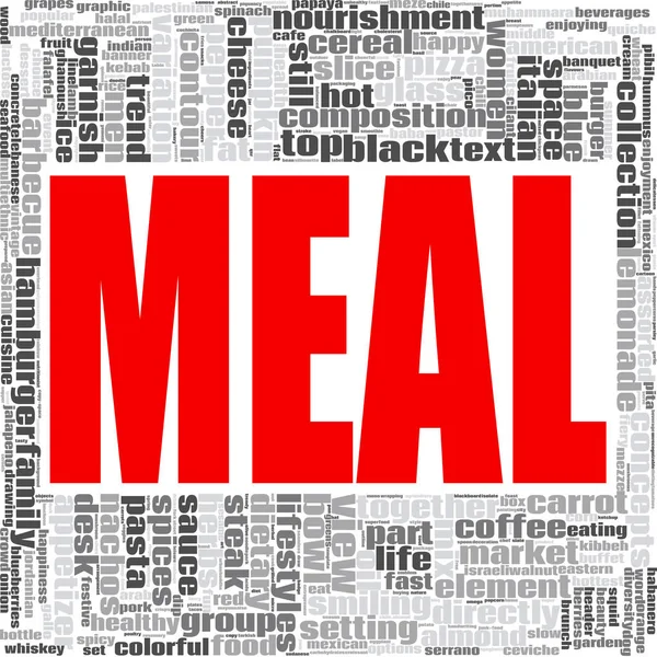 Meal word cloud — Stock Photo, Image