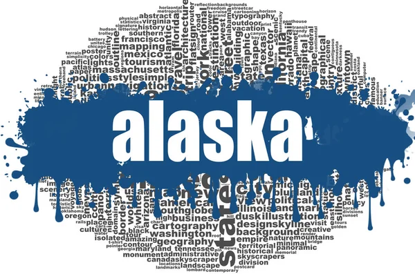 Alaska słowo cloud projektowanie — Zdjęcie stockowe