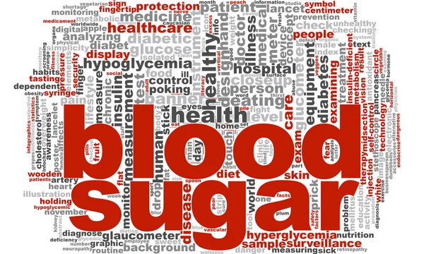 血糖値単語の雲 — ストック写真