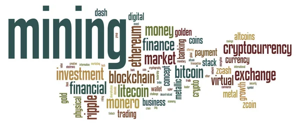 Mining word cloud — Stock Photo, Image