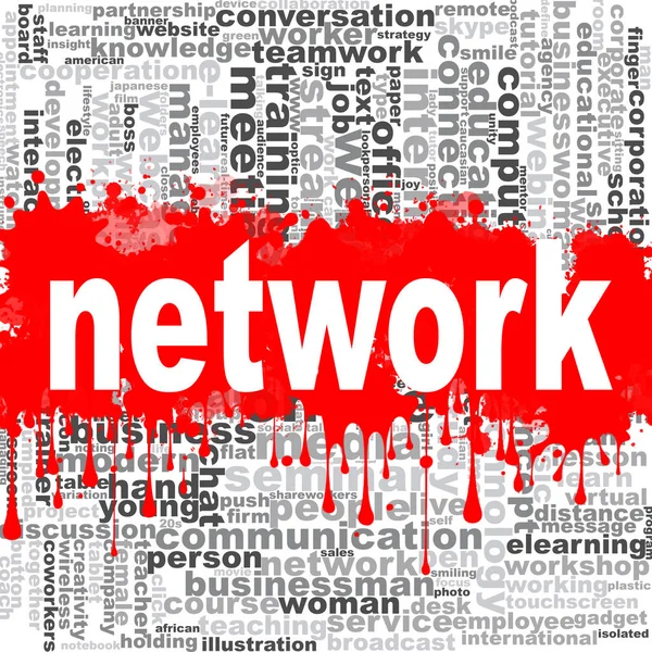Network word cloud — Stock Photo, Image