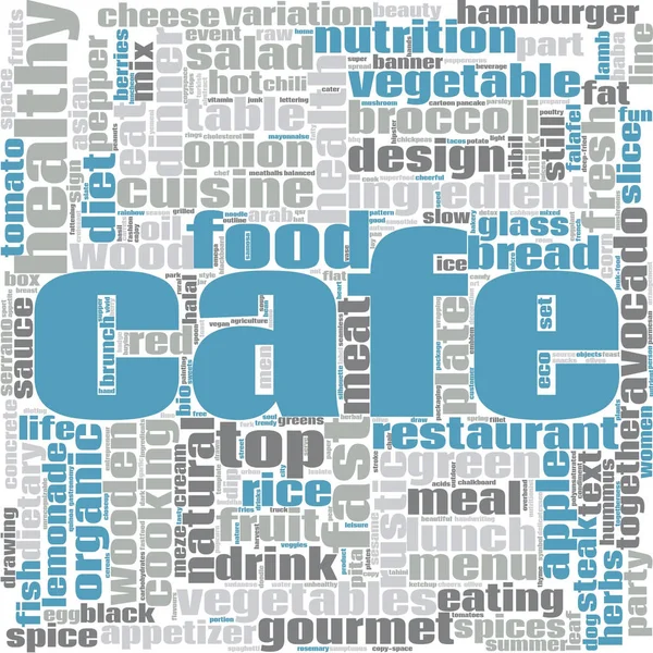 Cafe word cloud — Stock Photo, Image