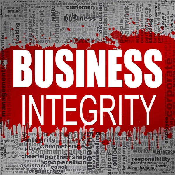 Business integrity word cloud. — Stock Photo, Image