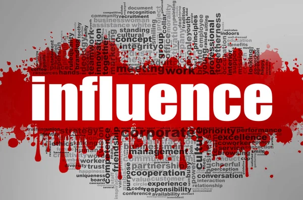 Influence word cloud — Stock Photo, Image