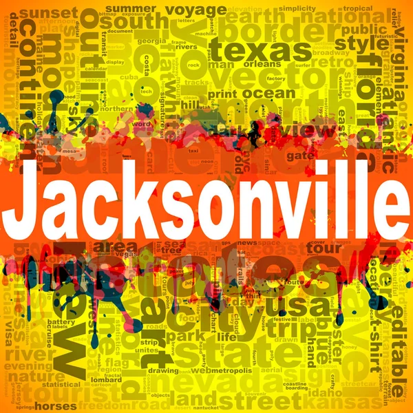 Jacksonville slovo cloud design — Stock fotografie