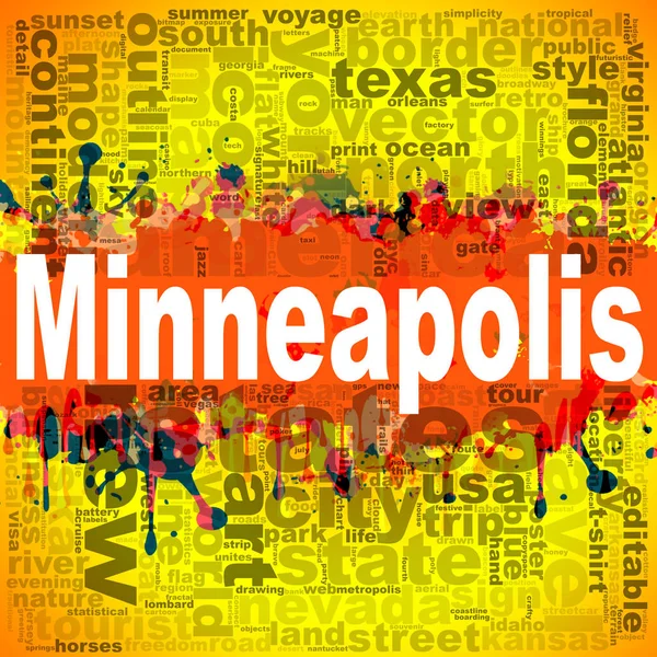 Minneapolis Word Cloud Design — Stockfoto
