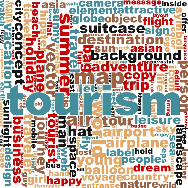 Turism word cloud — Stockfoto