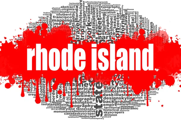 Rhode Island projeto nuvem palavra — Fotografia de Stock