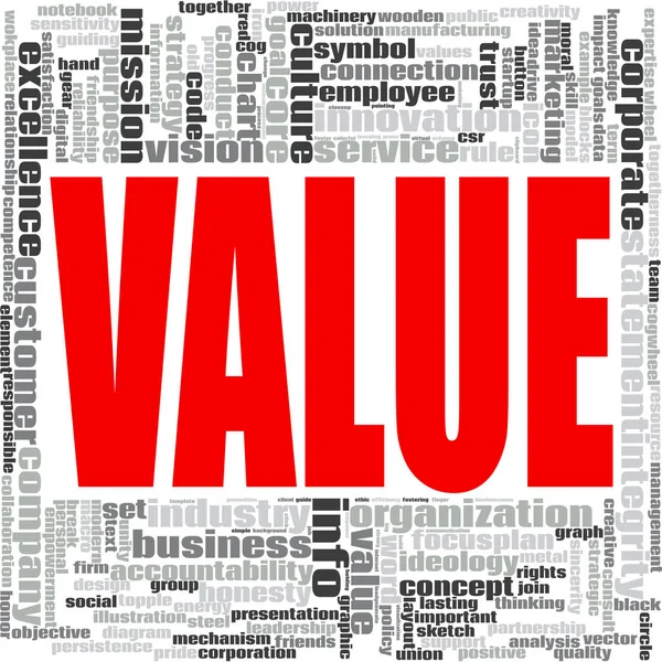 Value word cloud — Stock Photo, Image