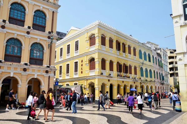 Historic Centre of Macau-Senado Square in Macau China — Stock Photo, Image