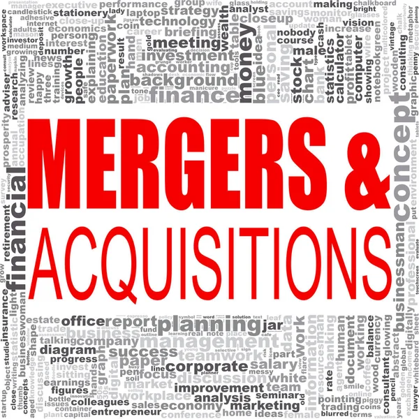 Mergers and acquisitions word cloud