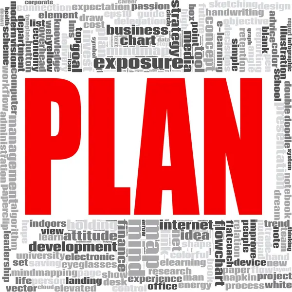 Plan word cloud — Stock Photo, Image