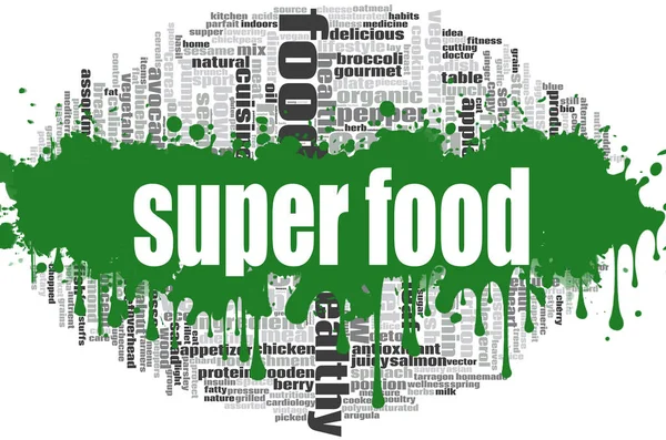 Super food word cloud — Stock Photo, Image