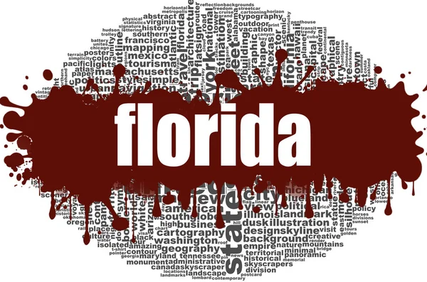 Florida-Wort-Wolke-design — Stockfoto