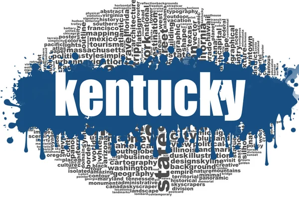 Kentucky-Wort-Wolke-design — Stockfoto