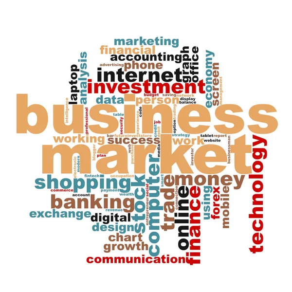 Business market word cloud — Stock Photo, Image