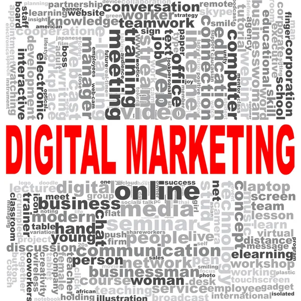 Wortwolke für digitales Marketing — Stockfoto