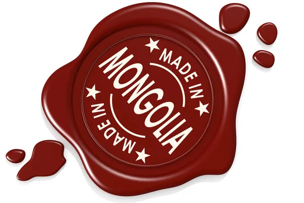 Címke tette a Mongólia címere — Stock Fotó