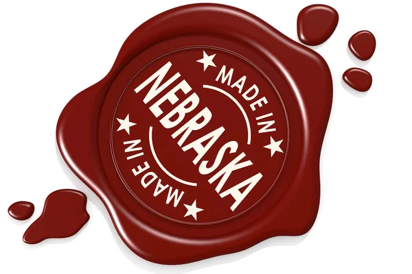Sello de etiqueta de hecho en Nebraska — Foto de Stock