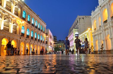 macau tarihi merkezi turist ziyaret