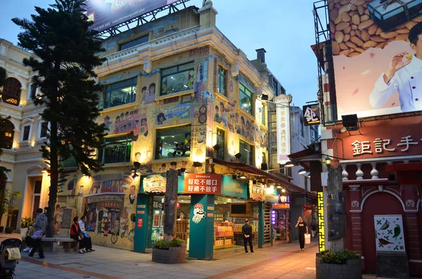 Rua do Cunha auf der Taipa Insel Macau. — Stockfoto