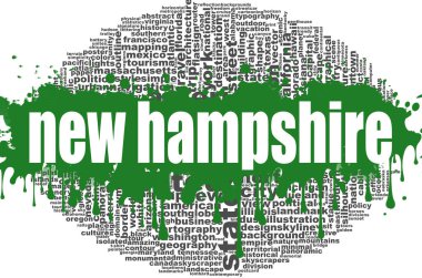 New Hampshire kelime bulutu tasarım