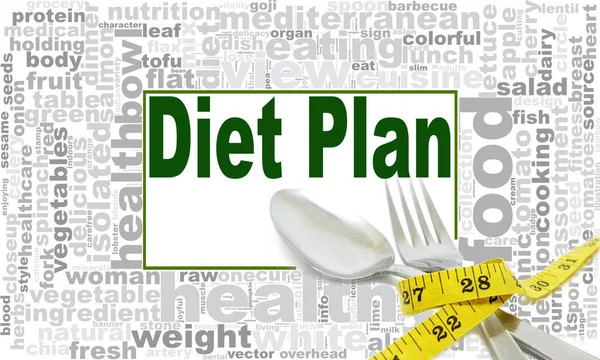 Diet plan word cloud — Stock Photo, Image