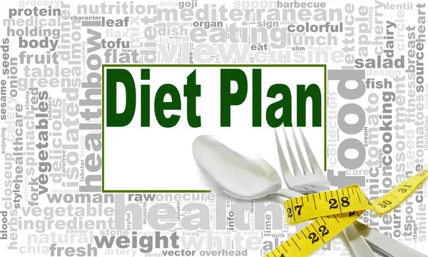 Diet plan word cloud — Stockfoto