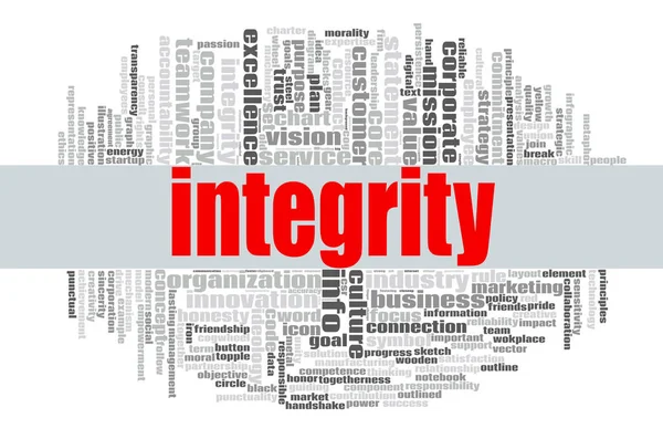 Integrity word cloud — Stock Photo, Image