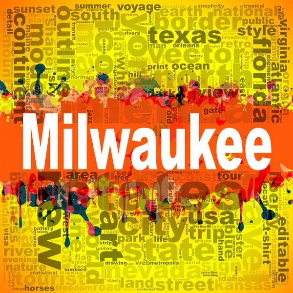 Milwaukee-Wort-Wolke-design — Stockfoto