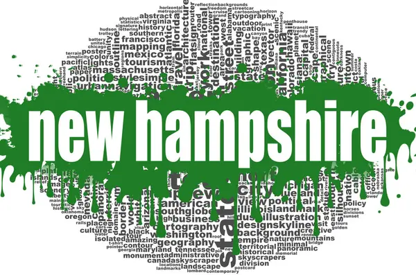 Nuevo Hampshire palabra nube diseño —  Fotos de Stock